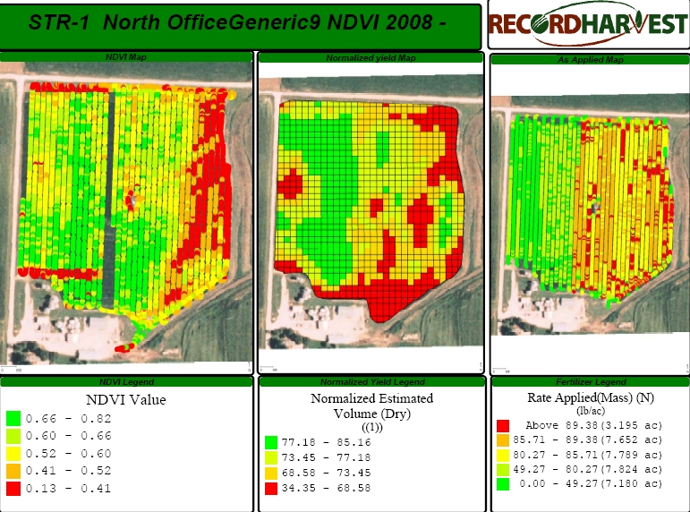 NDVI map and VRT N